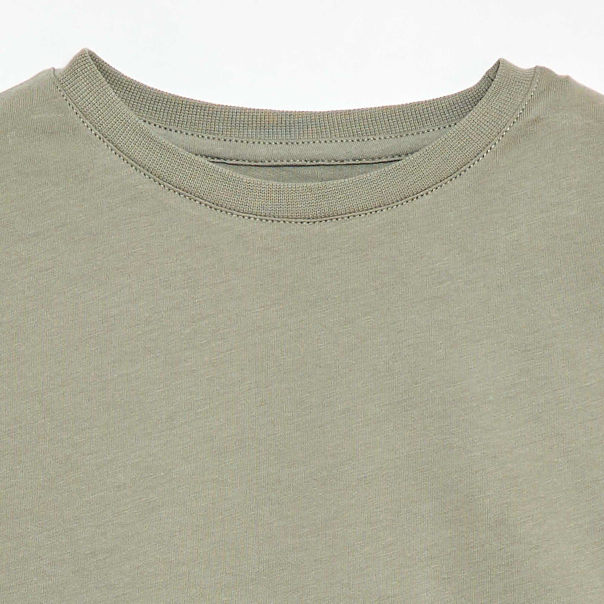 Camiseta básica de punto lisa VERDE