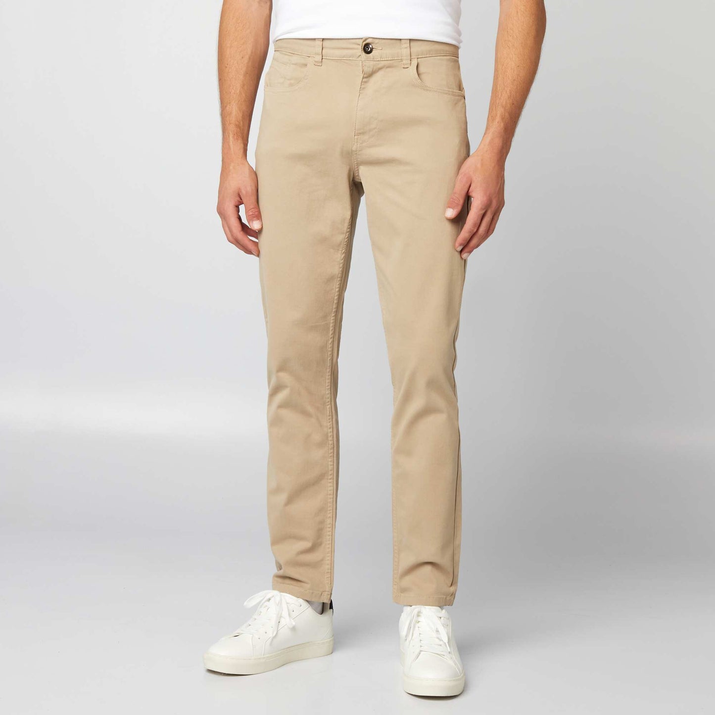 Pantalón chino slim con 5 bolsillos - L32 beige