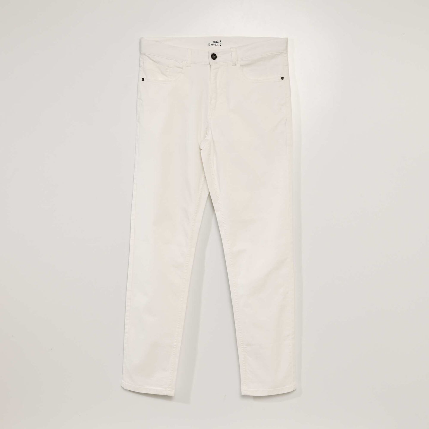 Pantalón chino slim con 5 bolsillos - L32 BLANCO