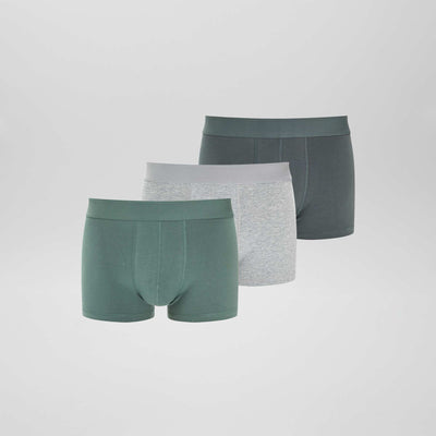 Pack de 3 boxers lisos KAKI