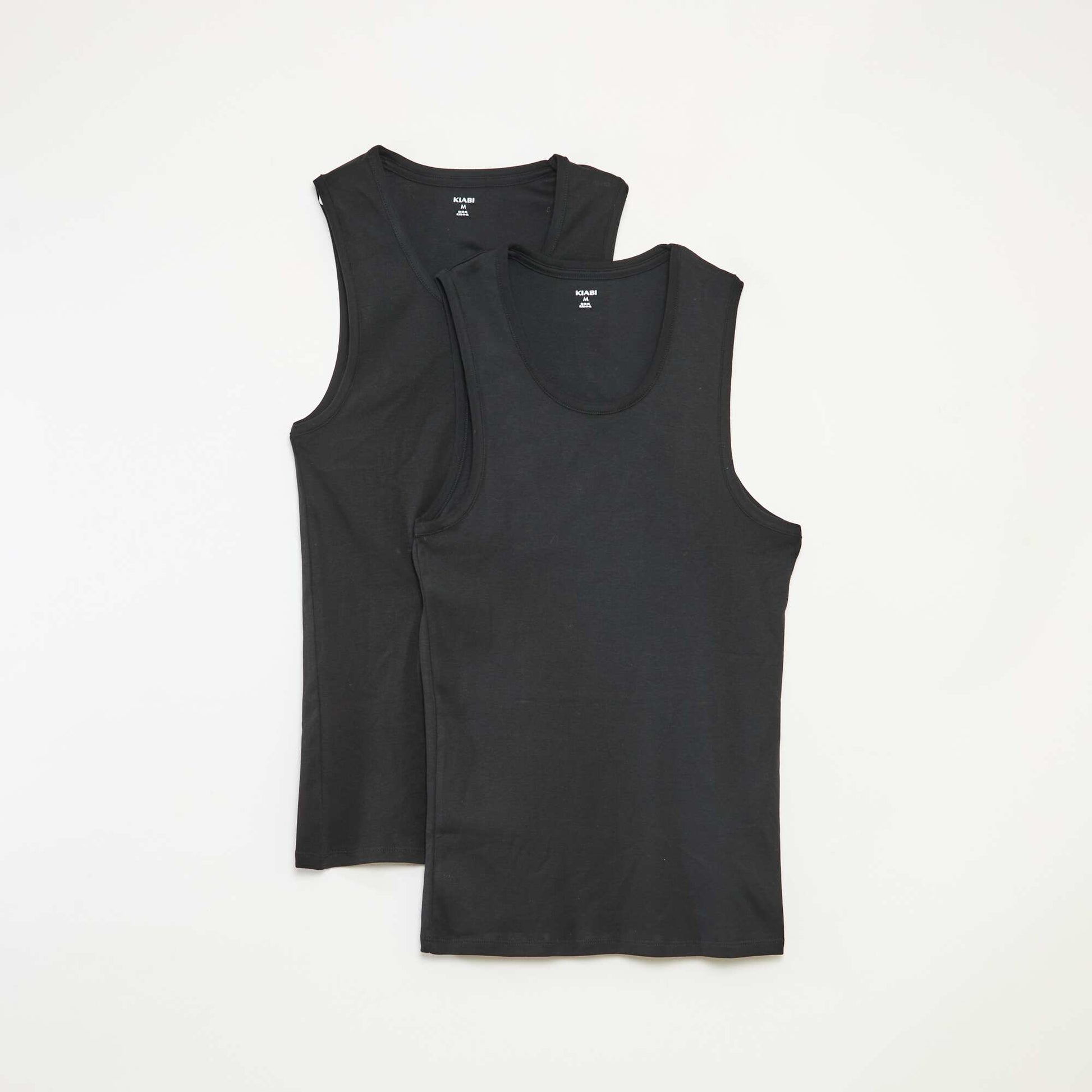 Pack de 2 camisetas de tirantes NEGRO