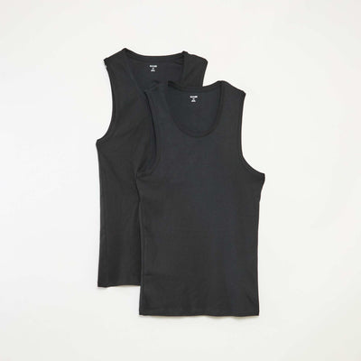 Pack de 2 camisetas de tirantes NEGRO