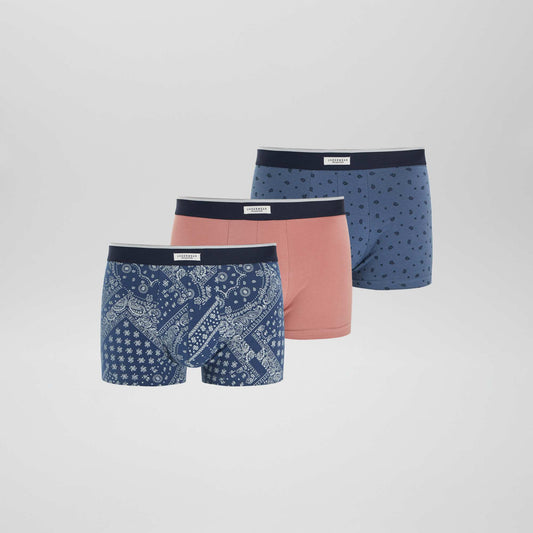 Pack de 3 boxers elásticos AZUL