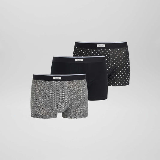 Pack de 3 boxers elásticos NEGRO