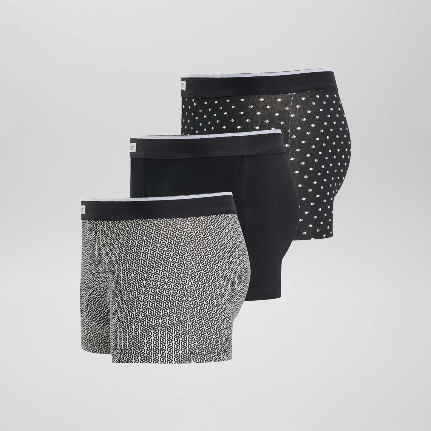 Pack de 3 boxers elásticos NEGRO