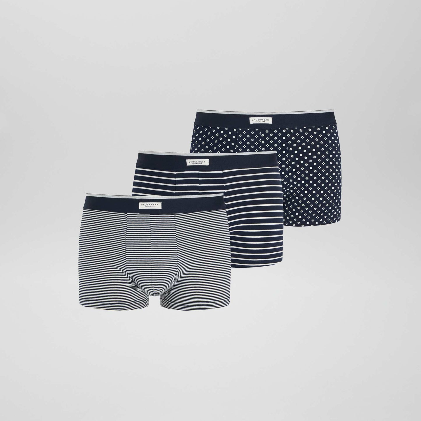 Pack de 3 boxers elásticos AZUL