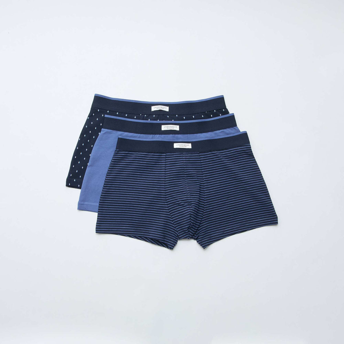 Pack de 3 boxers elásticos AZUL