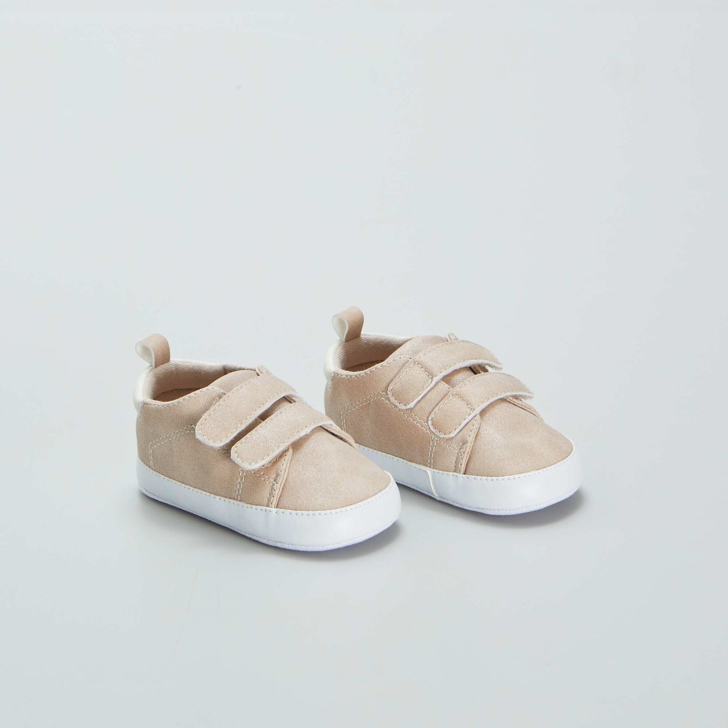 Zapatillas bicolor con velcro BEIGE