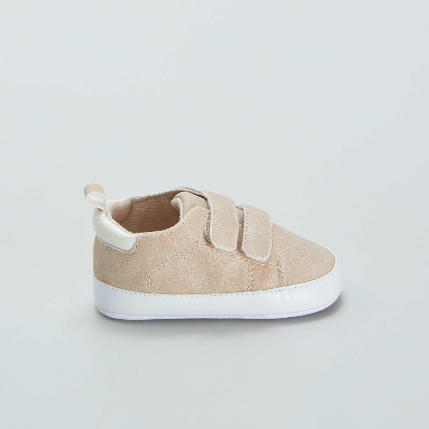 Zapatillas bicolor con velcro BEIGE