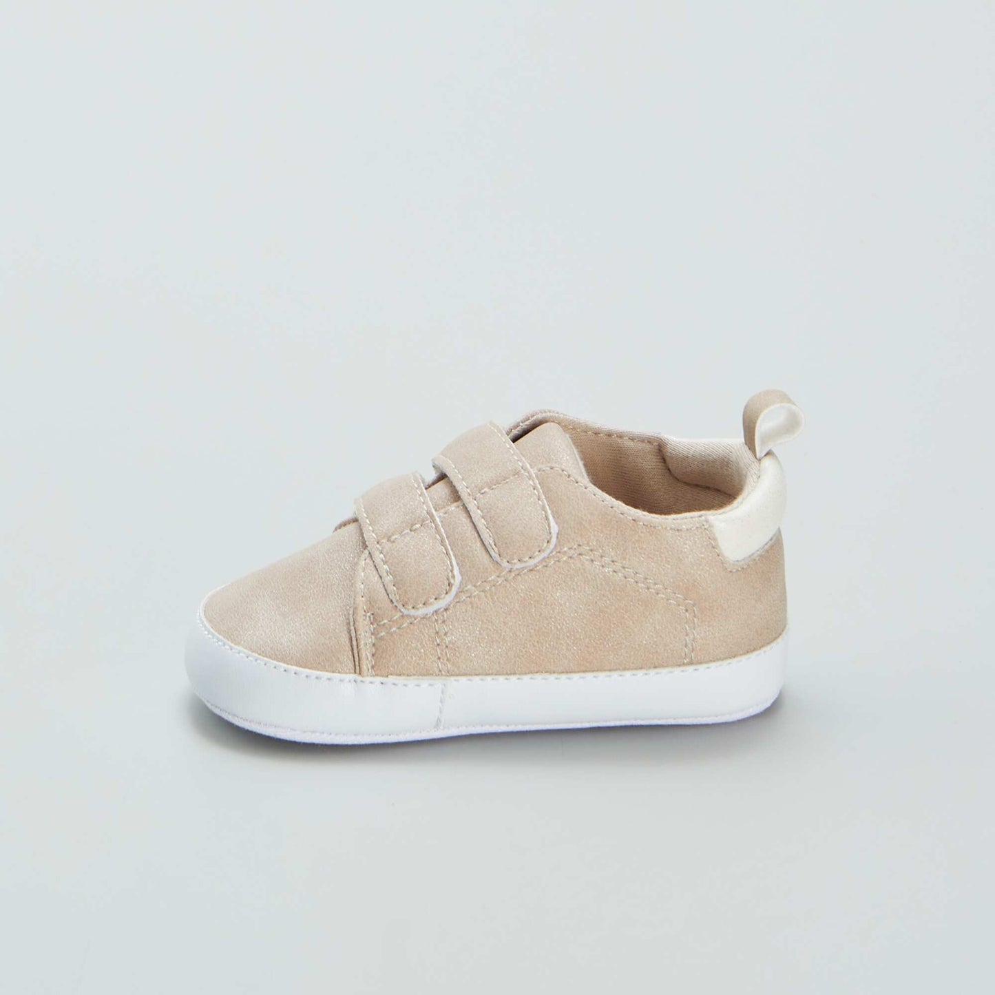 Zapatillas bicolor con velcro BEIGE