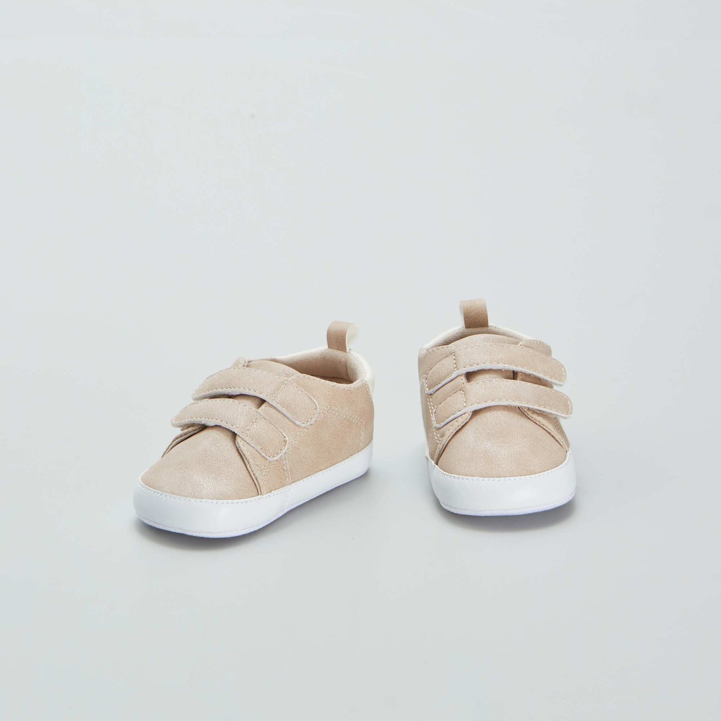 Zapatillas bicolor con velcro BEIGE