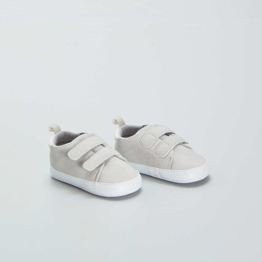 Zapatillas bicolor con velcro GRIS