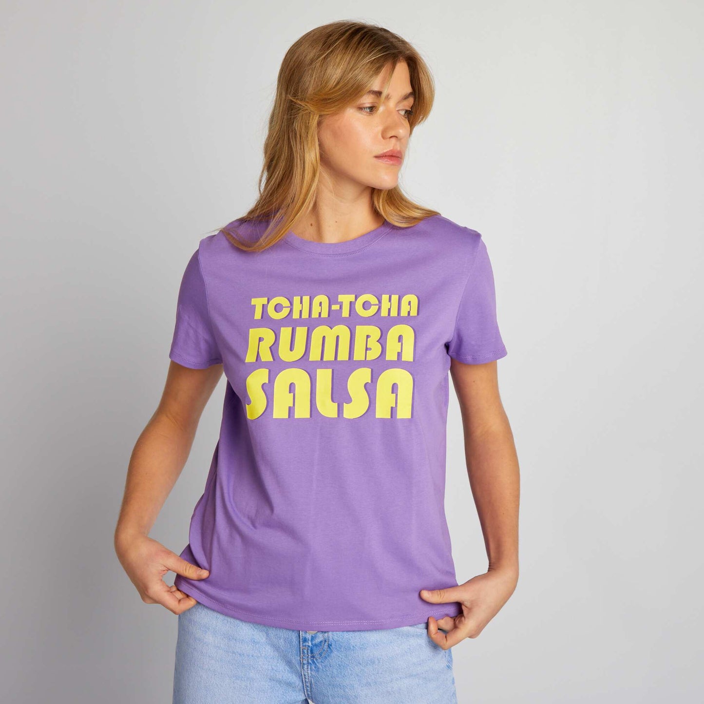 Camiseta  'corazones' PURPURA