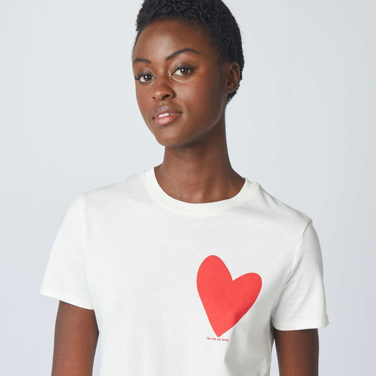 Camiseta  'corazones' BLANCO