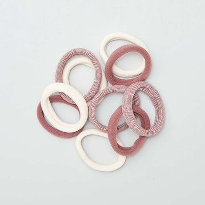 Pack de 10 gomas para el pelo BEIGE