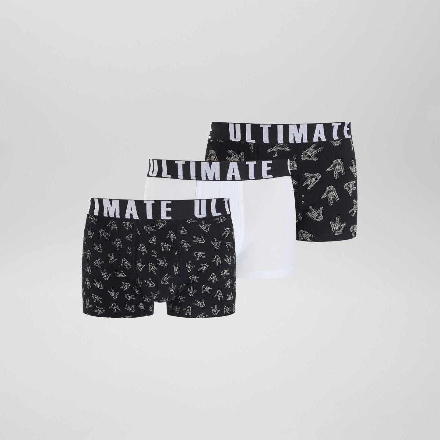 Pack de 3 boxers de fantasía NEGRO