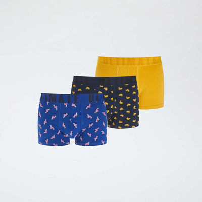 Pack de 3 boxers de fantasía AZUL