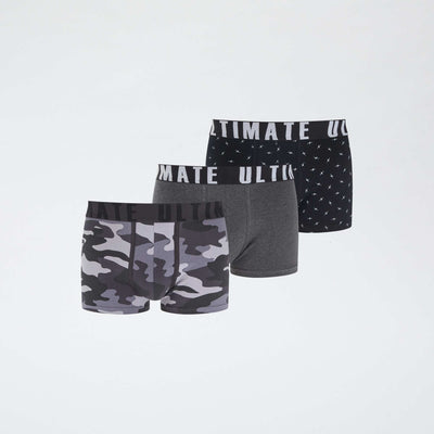 Pack de 3 boxers de fantasía NEGRO