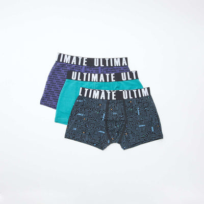 Pack de 3 boxers de fantasía AZUL