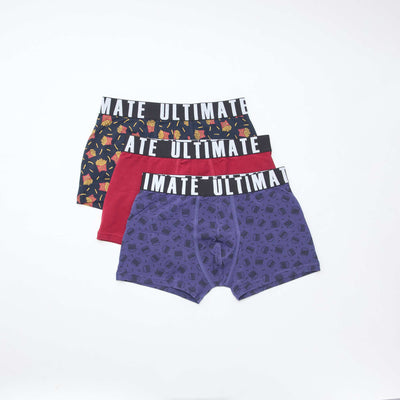 Pack de 3 boxers de fantasía AZUL