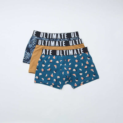 Pack de 3 boxers de fantasía AZUL
