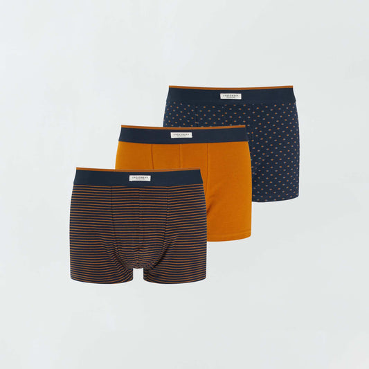 Pack de 3 bóxers de algodón AZUL