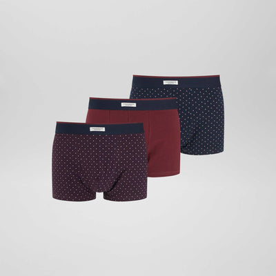 Pack de 3 bóxers de algodón ROJO