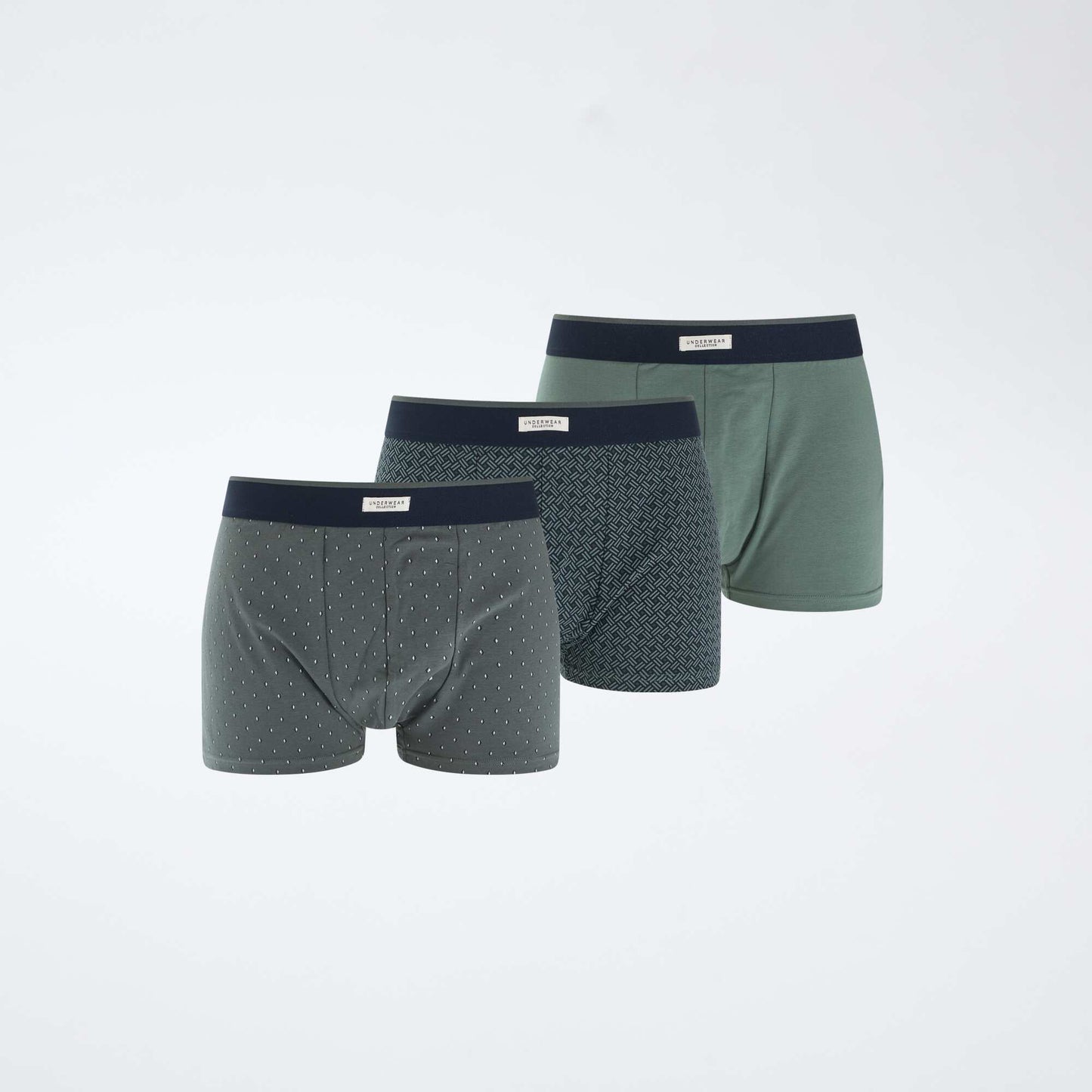 Pack de 3 bóxers de algodón KAKI