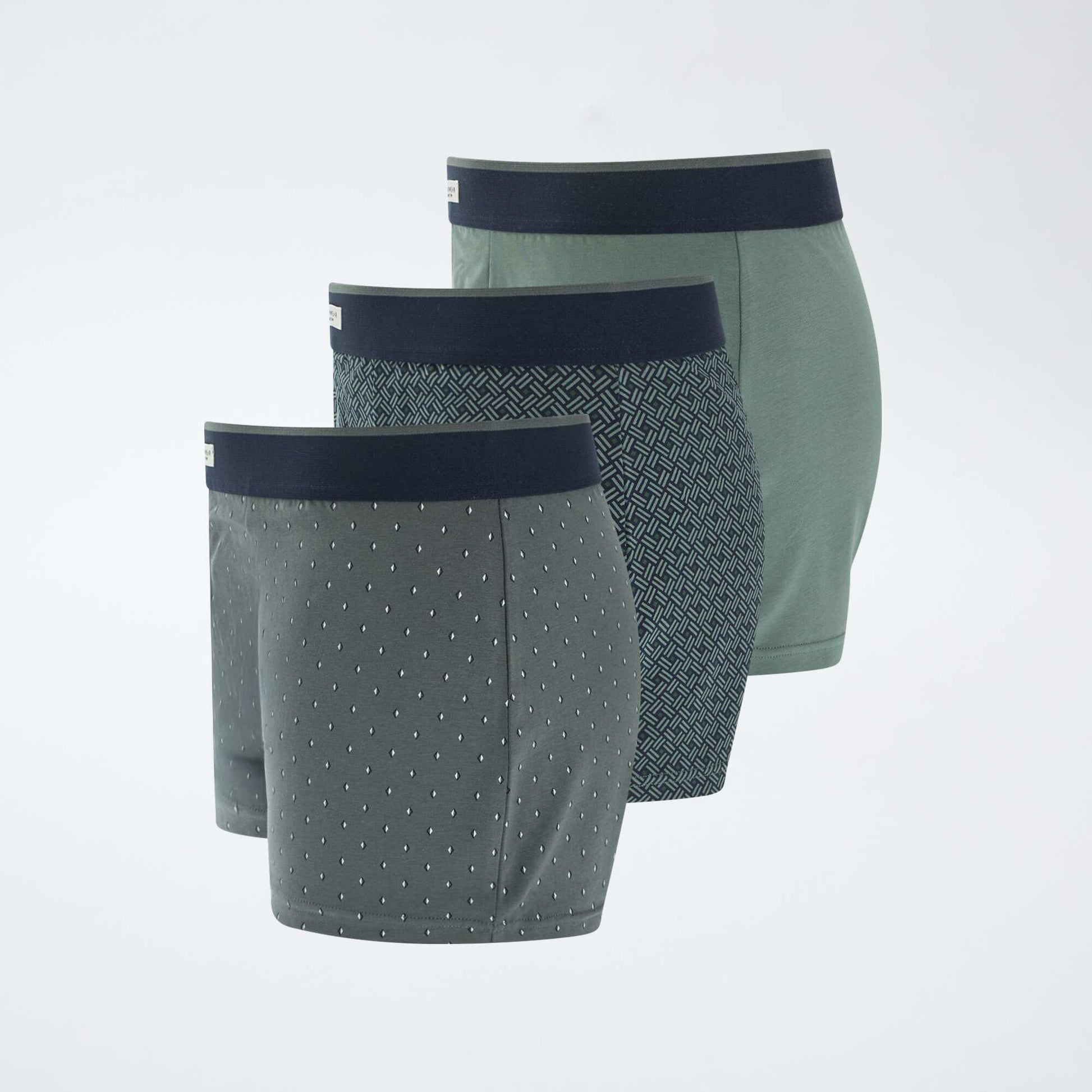Pack de 3 bóxers de algodón KAKI