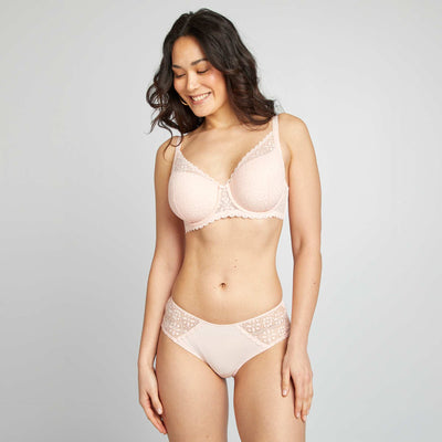 Culotte de microfibra y encaje ROSA