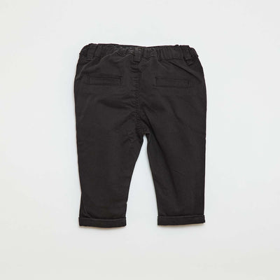 Pantalón chino liso NEGRO