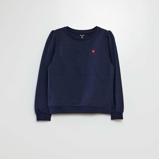 Buzo de chándal con cuello redondo AZUL