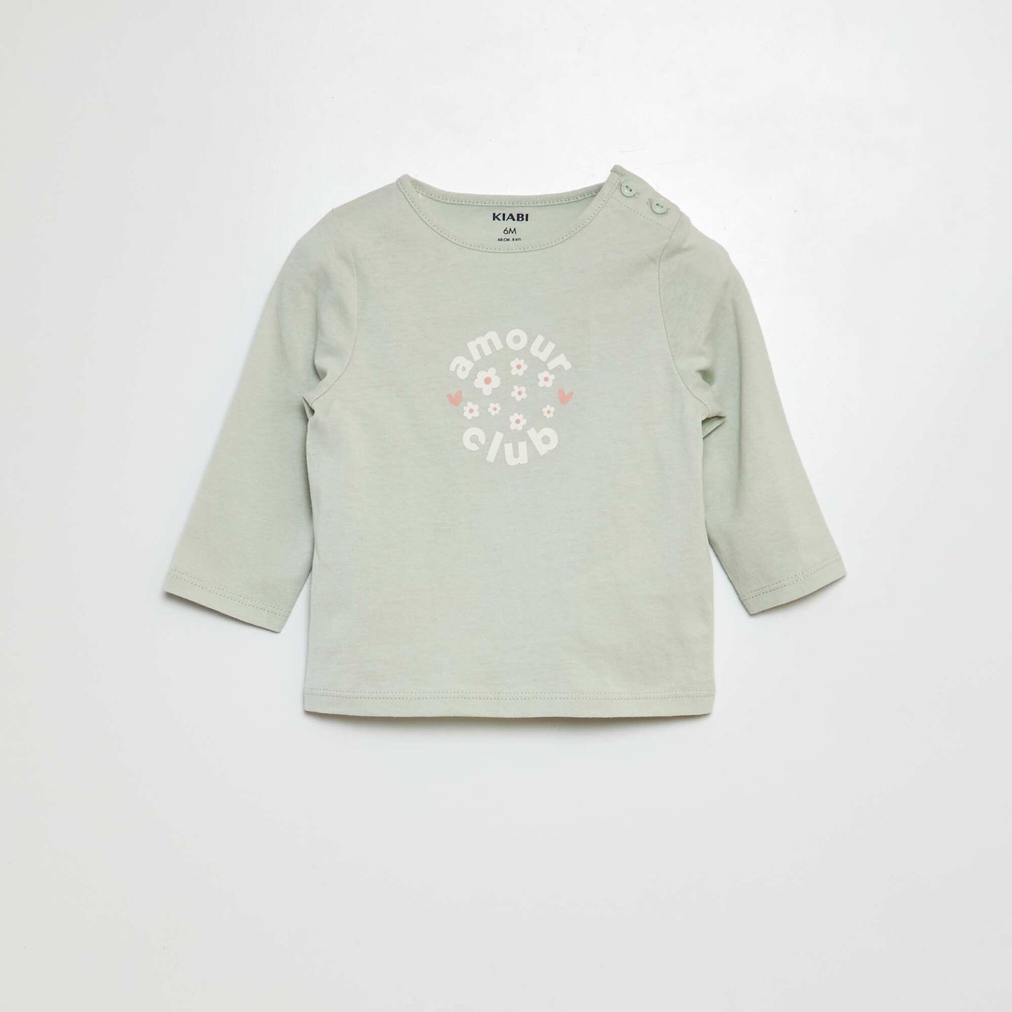 Camiseta estampada de manga larga AZUL