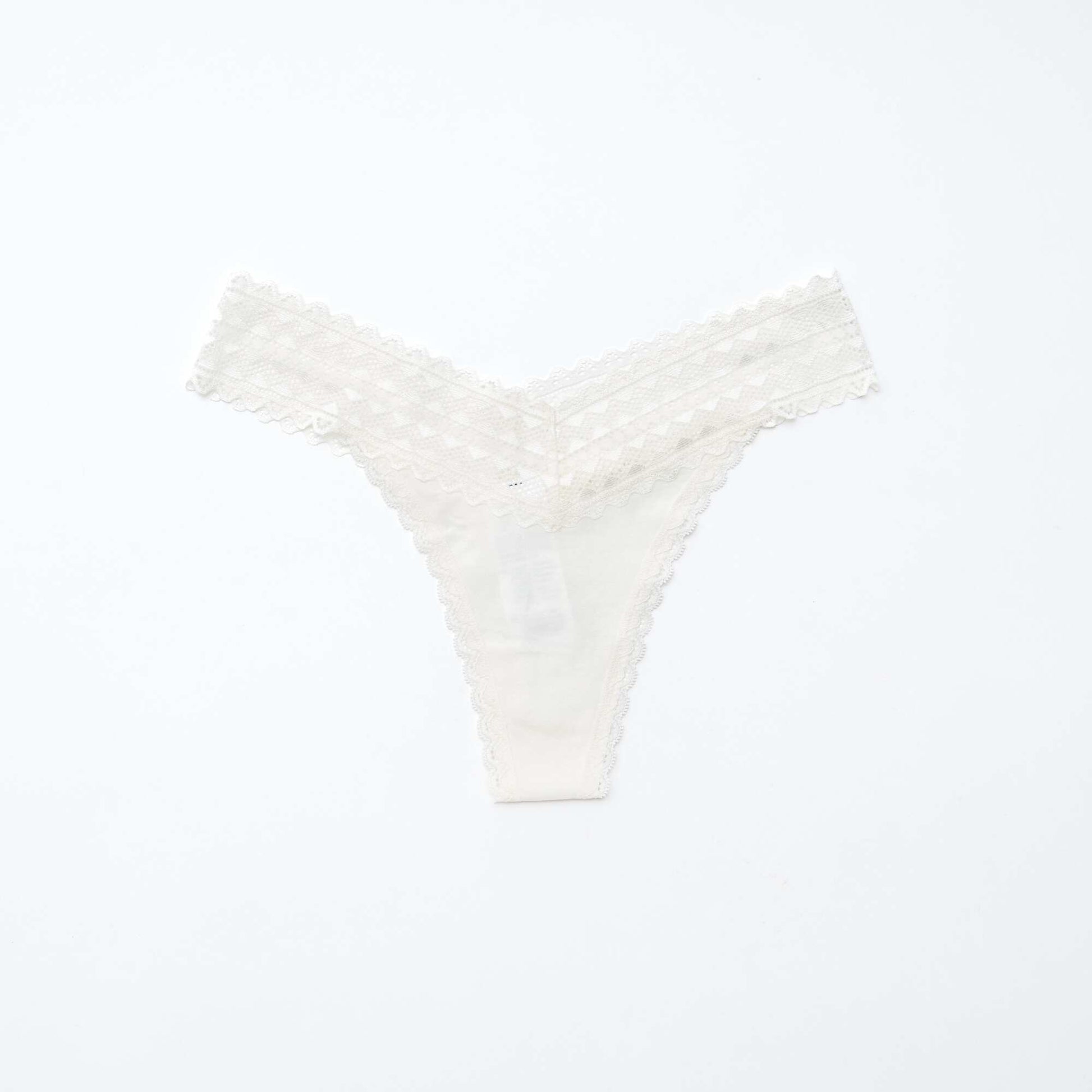 Pack de 3 tangas de algodón y encaje ROSA