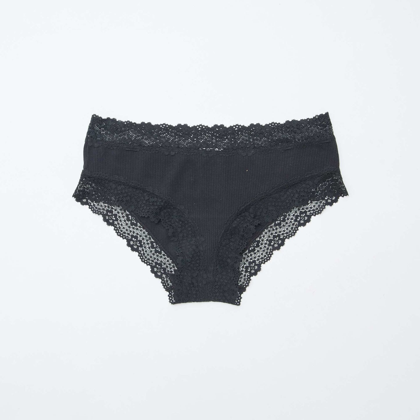 Pack de 3 shorties de canalé fino NEGRO