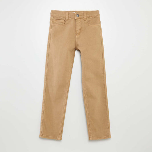 Jean slim con 5 bolsillos BEIGE