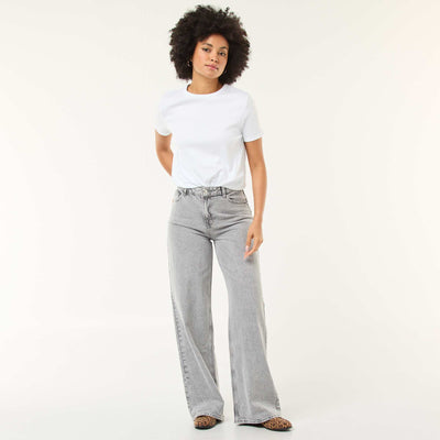 Jean wide leg - 30 L GRIS