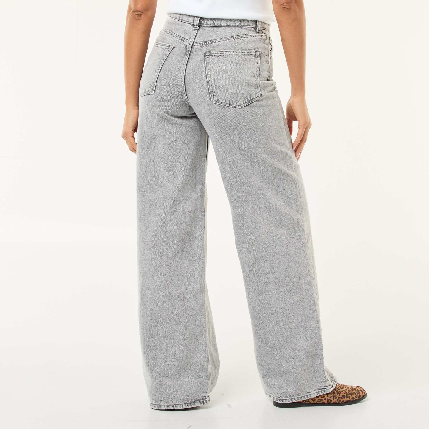 Jean wide leg - 30 L GRIS