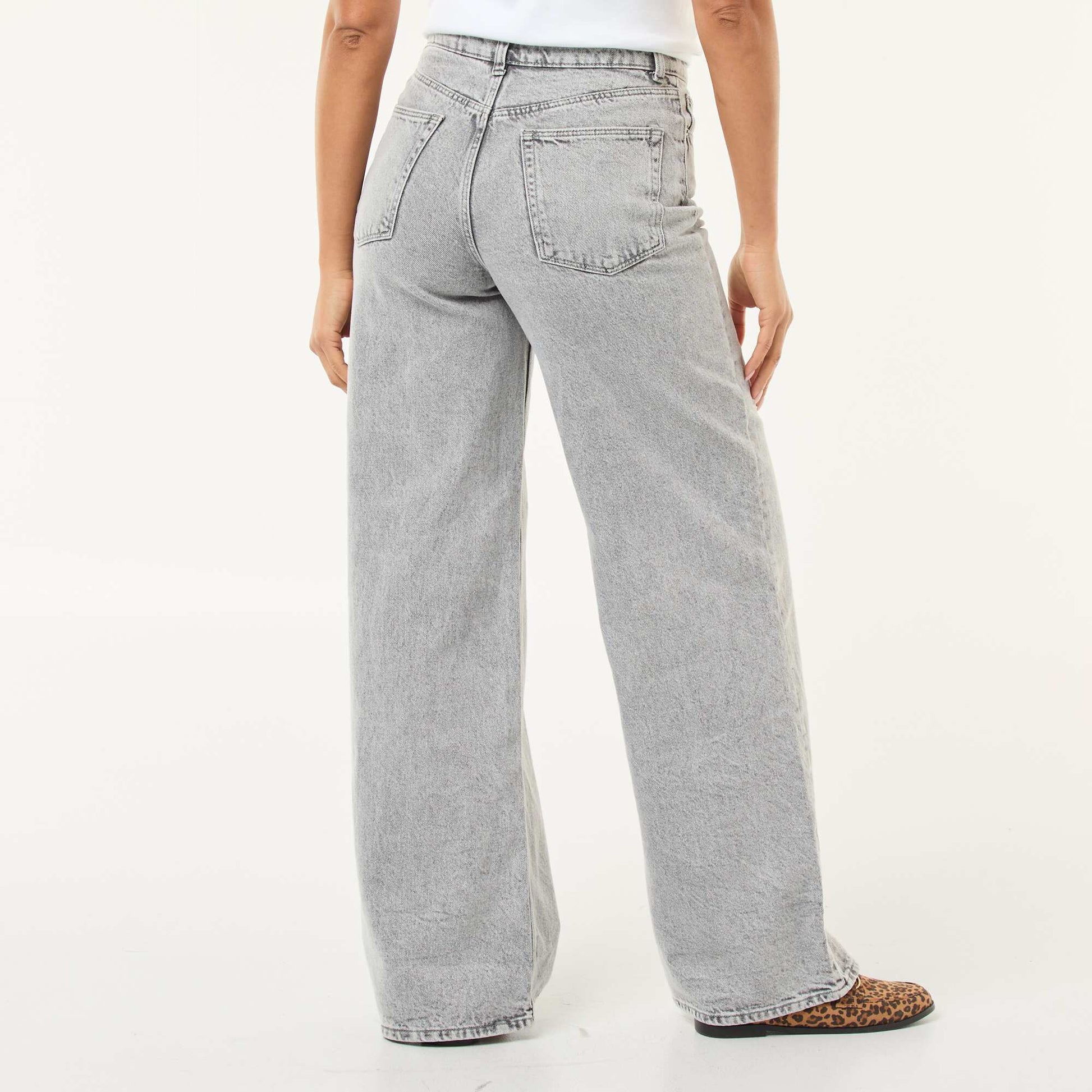 Jean wide leg - 30 L GRIS