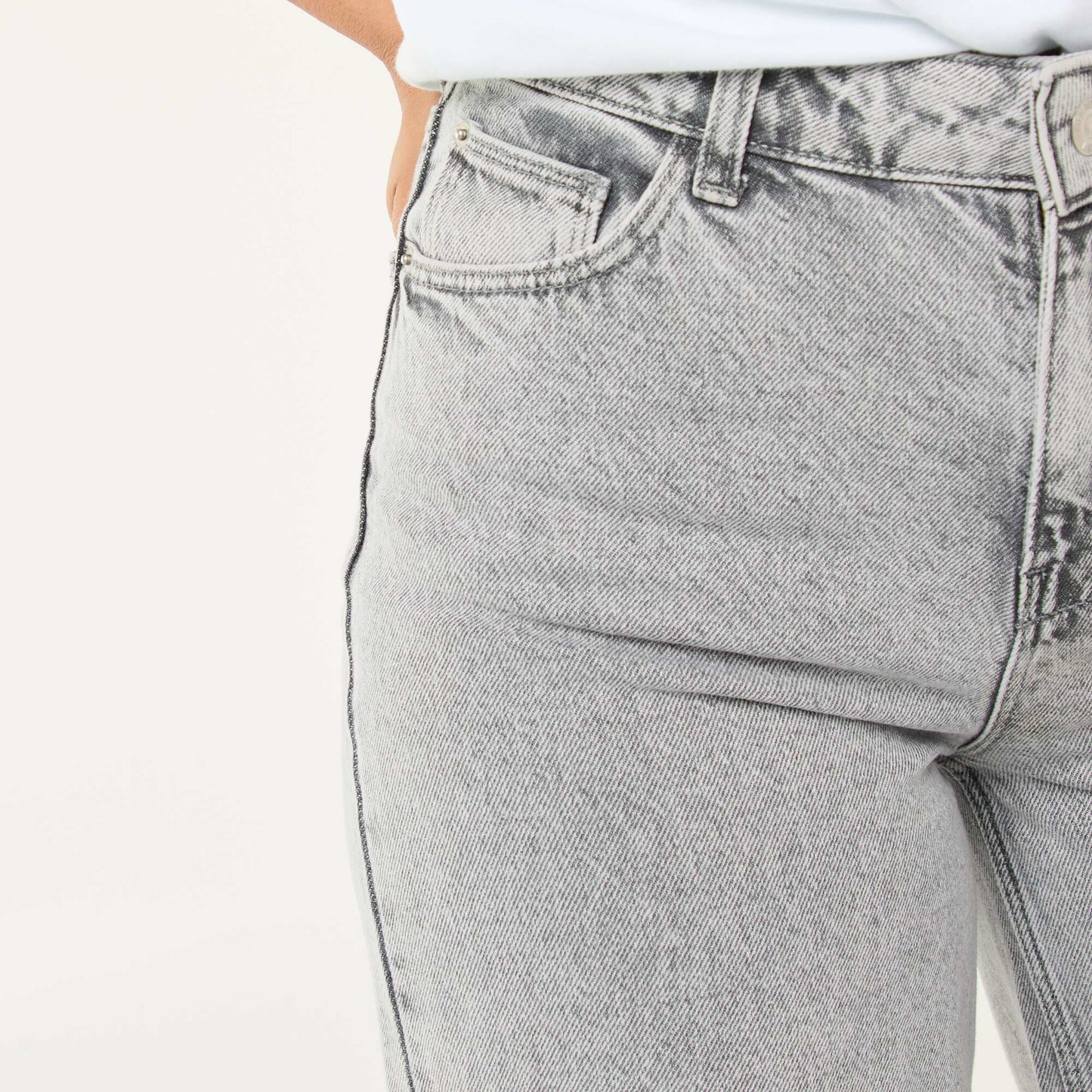 Jean wide leg - 30 L GRIS