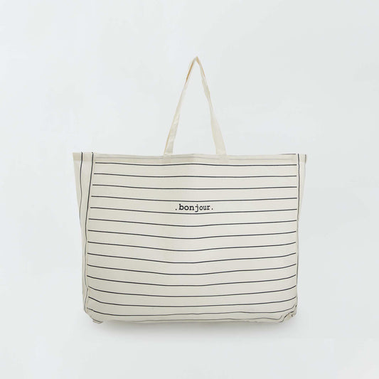 Tote-bag XXL de tela BLANCO