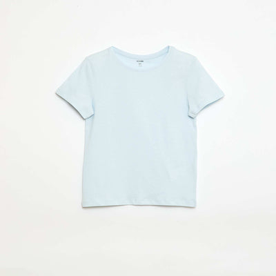 Camiseta de punto lisa AZUL