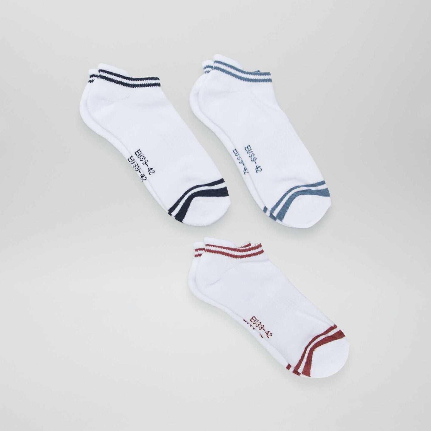 Medias de deporte invisibles - Pack de 3 BLANCO