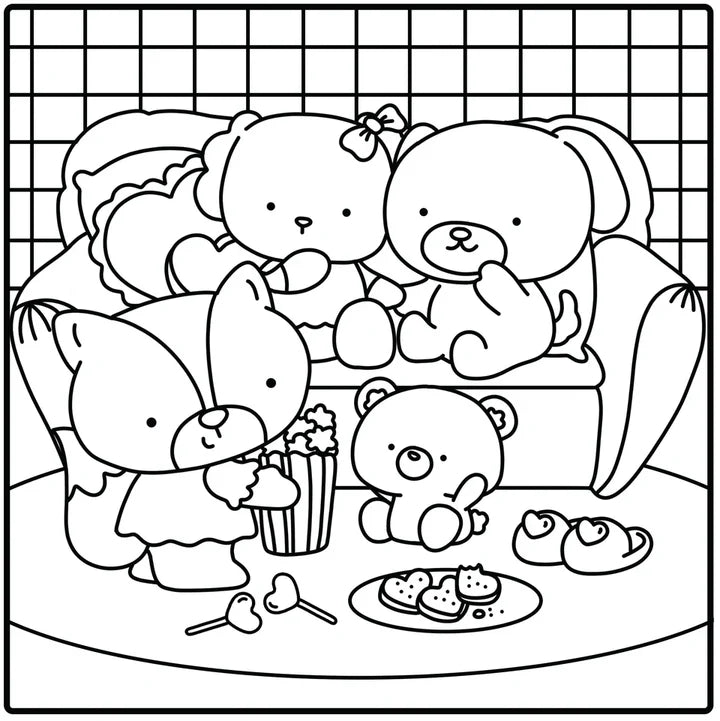 Coloring Moments Cozy Hugs