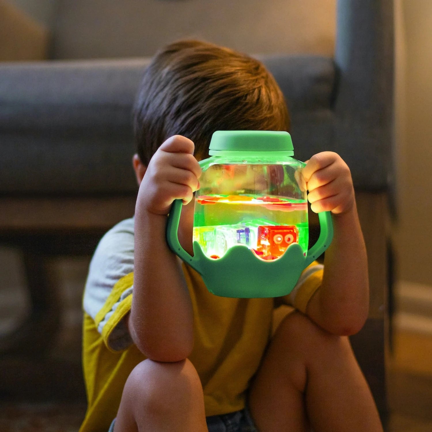 Jarra de juego sensorial GloPals - Verde
