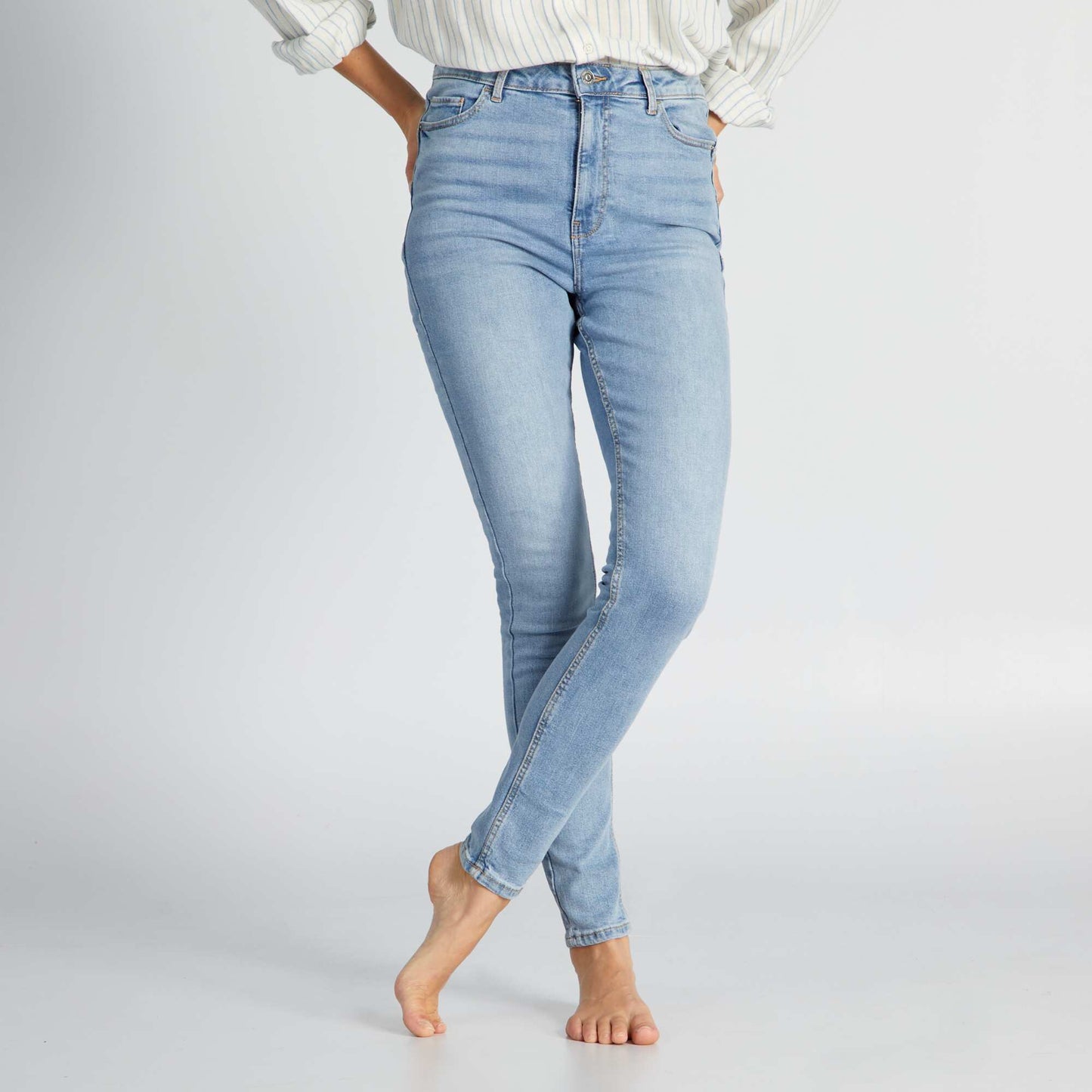 Jean skinny de tiro alto  - L30 Azul