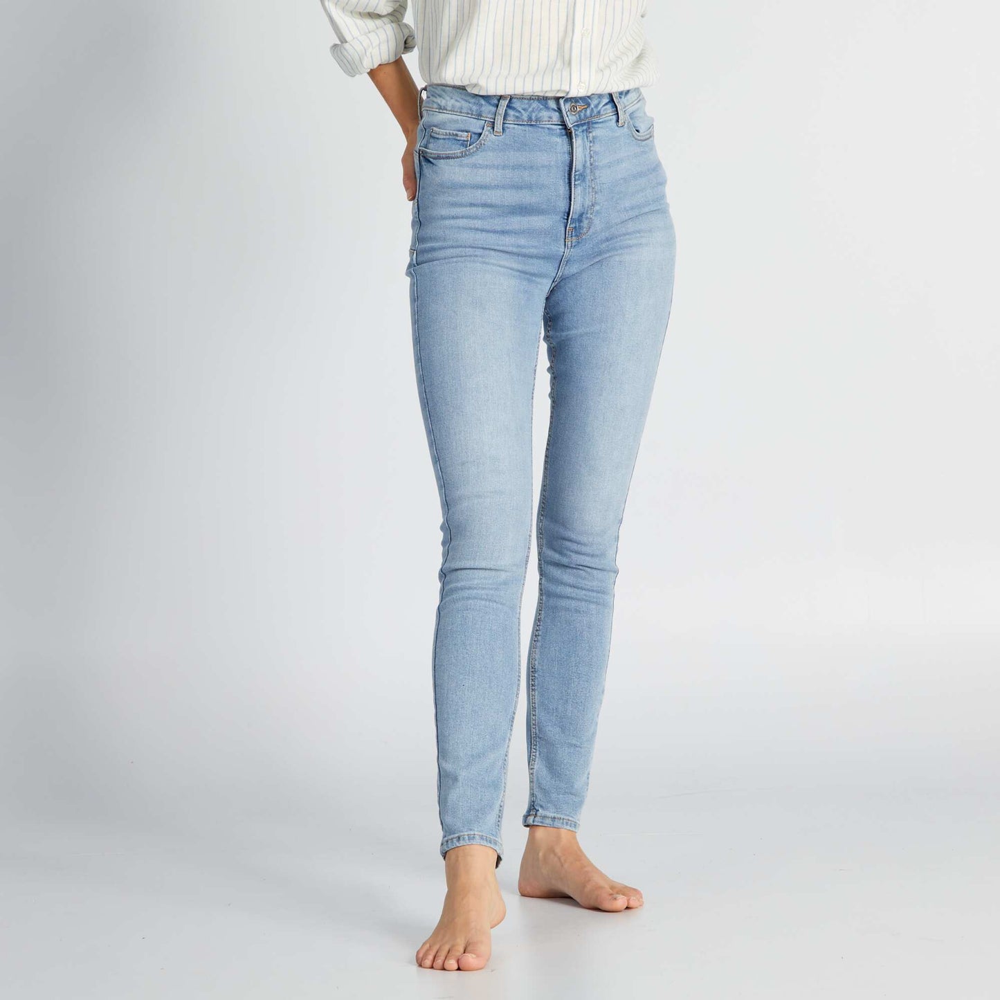 Jean skinny de tiro alto  - L30 Azul