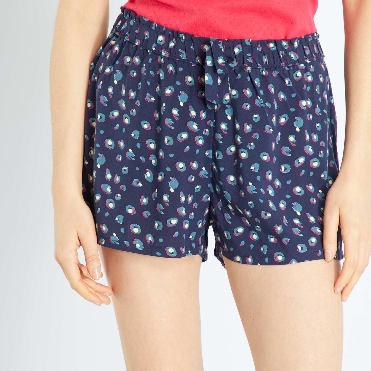 Short de pijama con estampado de fantasía AZUL