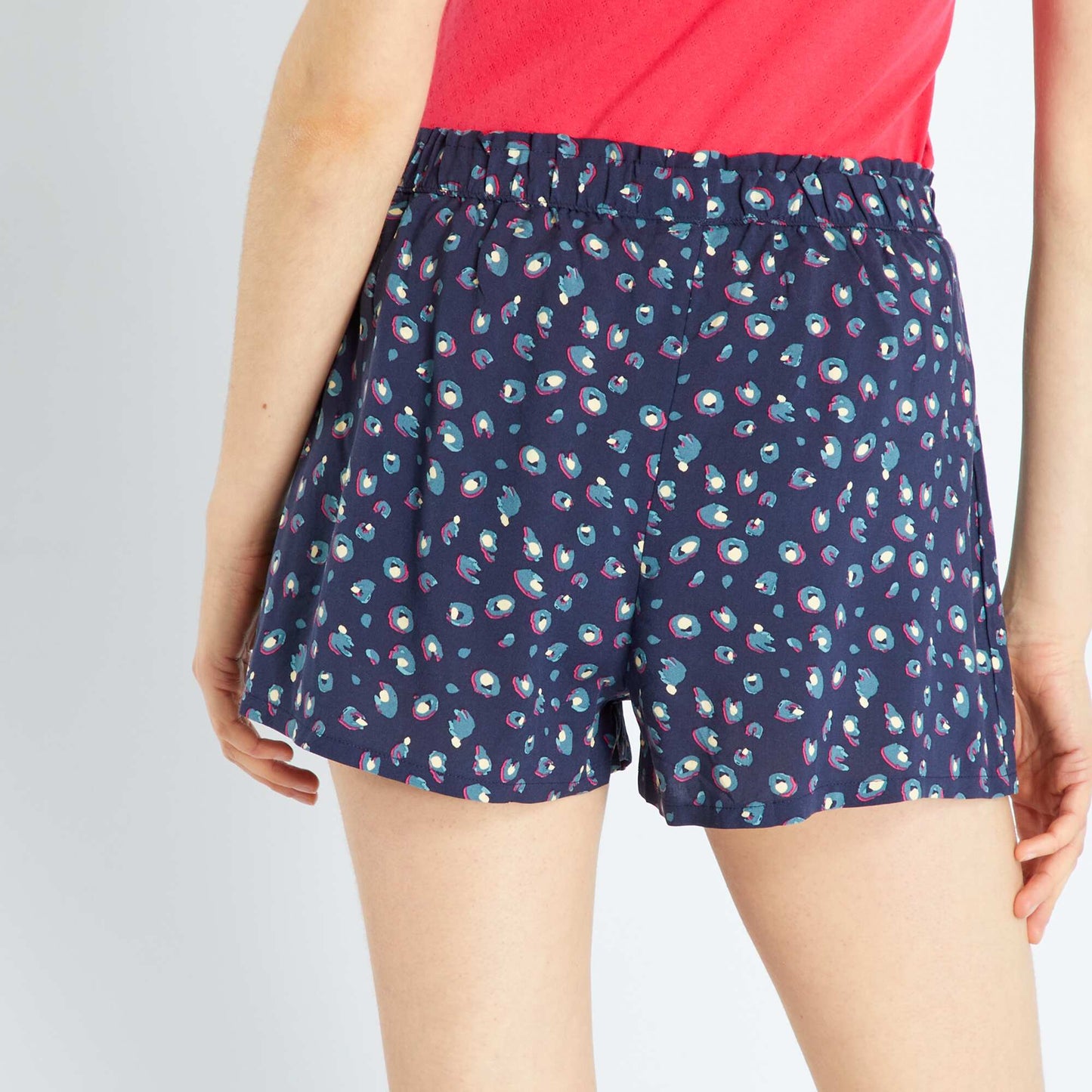 Short de pijama con estampado de fantasía AZUL