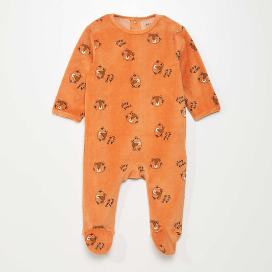 Pijama de terciopelo NARANJA